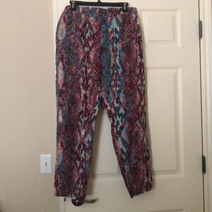 Harper and Gray multicolor, light weight pants with elastic waistband